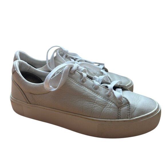 UGG Women’s White Leather Zilo Sneakers Size 8 - Picture 5 of 6